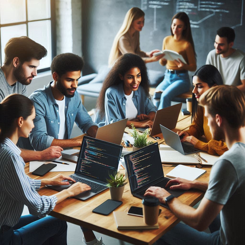 Equipe de trabalho em ação